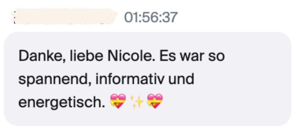 Masterclass Finanztipps Frauen Feedback spannend informativ energetisch
